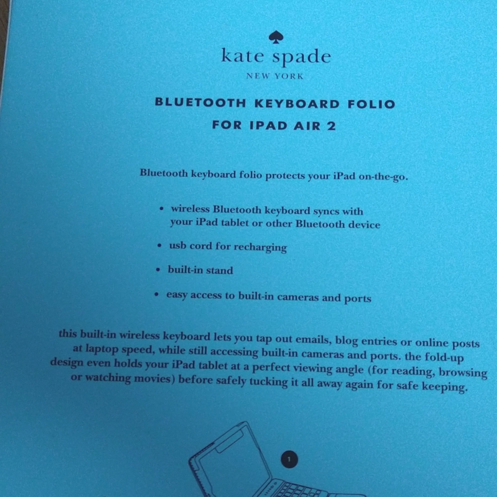 Kate Spade New With Box Bluetooth Keyboard Folio … - image 4